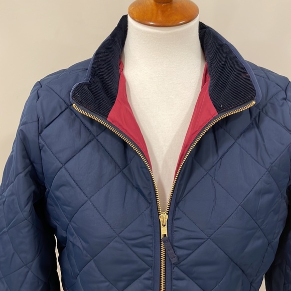 J. Crew Factory Diamond Quilted Puffer Coat in Navy - Picture 3 of 7